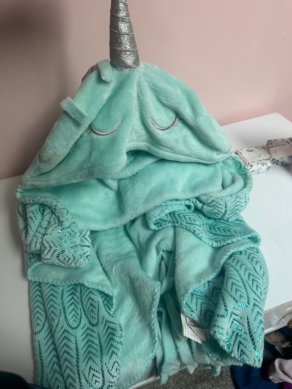 Unicorn Blanket With Hood